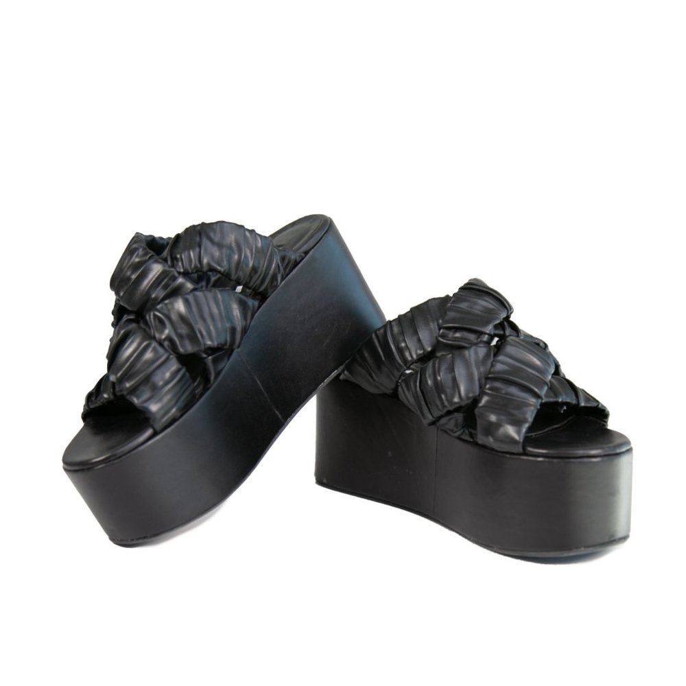 Simon Miller Criss-Cross Platform Sandal Reposhed from Doja Cat